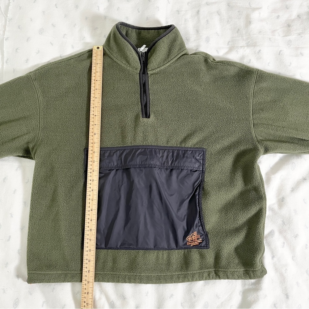 H&M Oversized Olive Green Zip-Up Fleece Sweater –Cozy & Streetwear-Ready, Medium - Picture 11 of 14